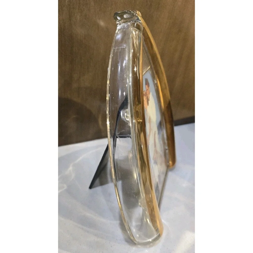 Mikasa Crystal Arch Picture Frame Gold Accents Elegant Wedding Home Decor 4x6‎